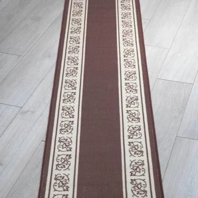 Image of Easylife Floral Rug with Skid Resistant Rubber Backing. Non Slip Runner Border. Machine Washable Thick Rug. Rugs For Living Room, Hallway or Bedroom Fully Guaranteed Sand 20&#039;&#039;x