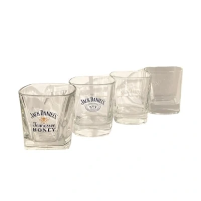 Image of Jack Daniel&#039;s Old No.7 Collectable 4 Glass Tumbler Musician Whiskey Glasses Set