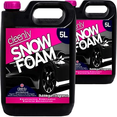 Image of Cleenly Bubblegum Snow Foam High Performance Formula with Super Thick Non Caustic &amp; pH Neutral Car Cleaning Pre Wash Shampoo 10 Litres