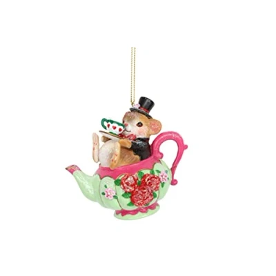 Image of Gisela Graham Dormouse in a Teacup Decoration
