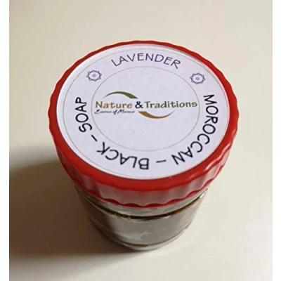 Image of Moroccan Black Soap/Argan Oil/Lavander/Rose Beldi Hammam SPA Pure Natural 250g (Lavander)
