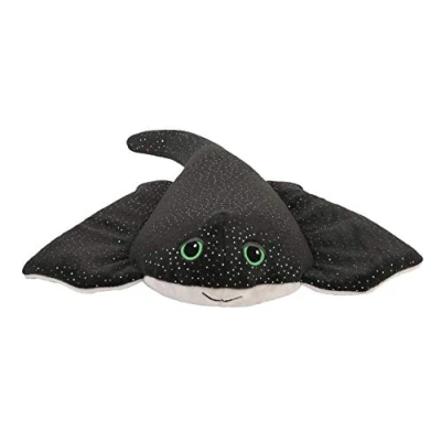 Image of Warmies Heat Cushion/Soft Toy Manta Ray Millet Lavender Filling 35 cm 650 g, Black, 16926805