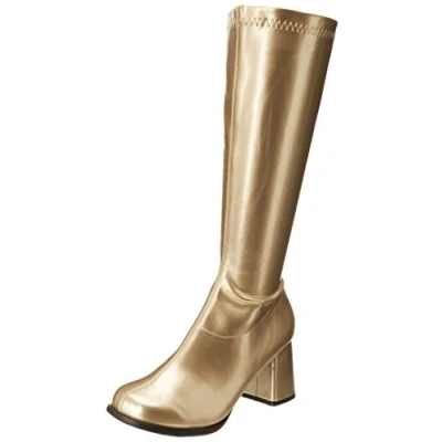 Image of Ellie Shoes Women&#039;s Gogo Knee High Boot, Gold, 5 UK