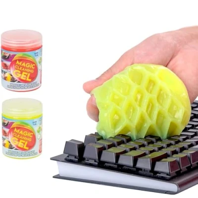 Image of 2pk Universal Cleaning Gel, Fragranced Dust Putty for PC, Keyboards, Cars, Home, Office, 160g Reusable Removal PC Laptop and Computer Accessories