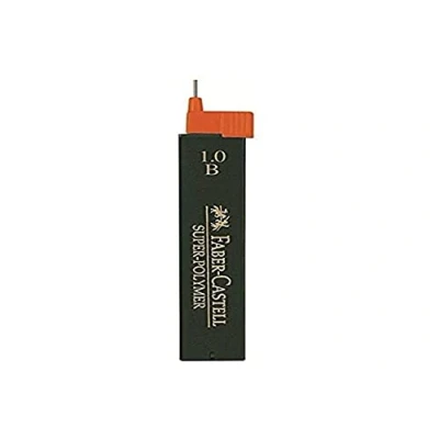 Image of Faber Castell Miscellaneous Super Polymer Fineline Lead, 1.0mmBlack, B, For Art, Craft, Drawing, Sketching, Home, School, University, Colouring