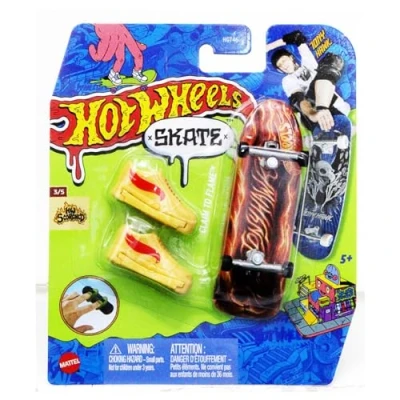 Image of Hot Wheels Skate Tony Hawk HW Scorched 3/5 Claim to Flame HVJ78 Action Toy Figures Ages 5+, Yellow