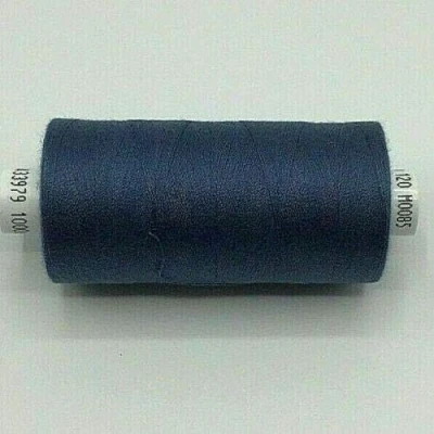 Image of Blue m085 Coats Moon Sewing Machine Polyester Overlocking Thread Cotton 1000 Yard x 5 reels