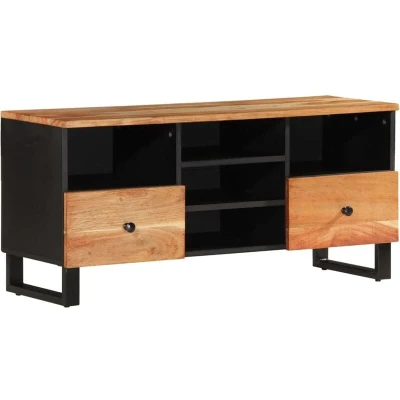Image of vidaXL TV Cabinet 100x33x46 cm Solid Wood Acacia&amp;Engineered