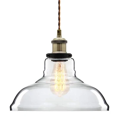Image of Vintage Glass Shade Chandelier Pendant Ceiling Light Diner Hall Club Pub Restaurant Modern Lamp Fixture M007