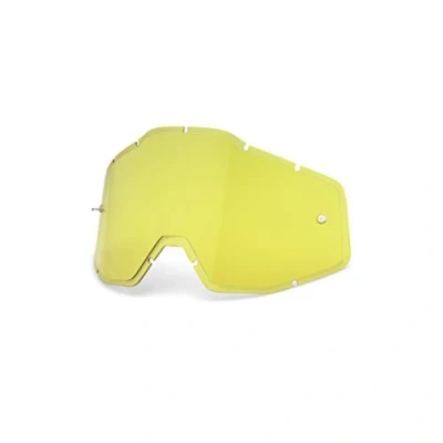 Image of 100% Racecraft/Accuri/Strata HD Anti Fog Injected Replacement Lens, Yellow, One Size