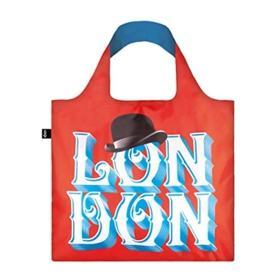 Image of LOQI Artist Alex Trochut London Canvas &amp; Beach Tote Bag, 50 cm, 20 L, Multicolour