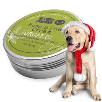 Image of Organic 50ML 100% Natural Dog Nose &amp; Paw Balm Protector For Dogs Moisturiser Moisturises And Conditions Relieves Dry Cracked Pads