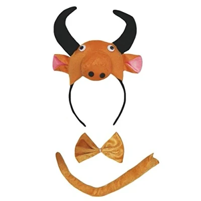 Image of Petitebelle Cutie Headband Bowtie Tail Unisex 3pc Children Costume (Cattle, One size)