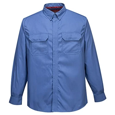 Image of Portwest Bizflame Plus Shirt Blue Small