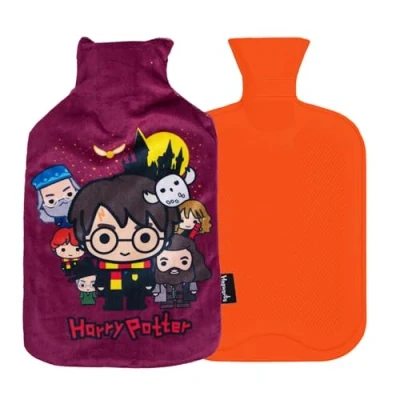 Image of Disney Reversible Hot Water Bottles Harry Potter Plush Cover Natural Rubber 2L Capacity Design