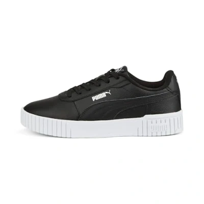 Image of Puma Carina 2.0 Trainers, Women&#039;s, Size: 7.5, Black/silver leather and imitation