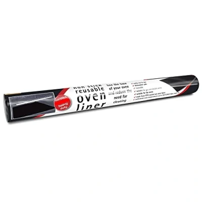 Image of Non Stick Heavy Duty Oven Liner, Black, Suitable for Fan Assisted ovens