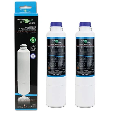 Image of FilterLogic FFL 181S Fridge Water Filter Compatible with Samsung DA29 00020B, 00020A, DA99 02131B, DA97 08006, 08043ABC, 08006A/B, HAFCIN, HAF CIN, CIN/EXP, 46 9101, REFSVC (2 Pack)
