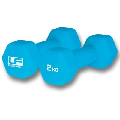 Image of Urban Fitness Neoprene Covered Hex Dumbbells (Pair) Blue 2 X 2kg, one size, K REY UFW033