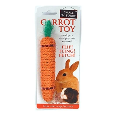 Image of Sharples Sisal Carrot Rabbit Toy, Orange