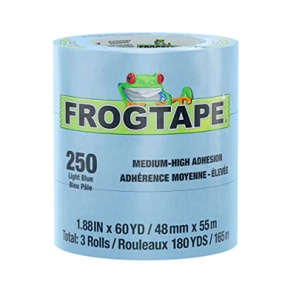Image of FrogTape 250 Light Blue Performance Grade Masking Tape [Medium High Adhesion]: 1.88 in. x 60 yds. (Light Blue) / 3 Pack