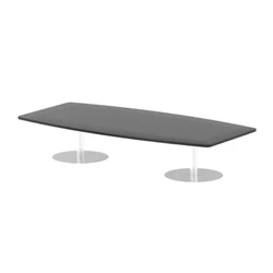 Image of Italia 2400mm Poseur High Gloss Table Black Top 475mm Leg