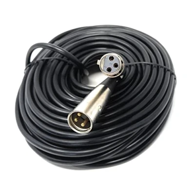 Image of DRUT 20m 3 pin XLR Male Plug To Female Socket, Audio Microphone, Mixer, Speaker Lead Cable 65ft