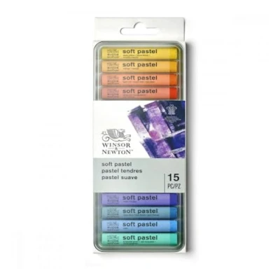 Image of Winsor &amp; Newton 1790001 Soft Pastel Set, Artist Grade Sticks for Easy Application Blending, 15 Vibrant Colours