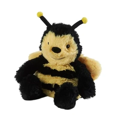 Image of Warmies Plush Bumblebee Microwavable, Weighted Teddy Slightly Scented with French Lavender, Fully Heatable Heat Pad Junior Size, Hot or Cold Relief