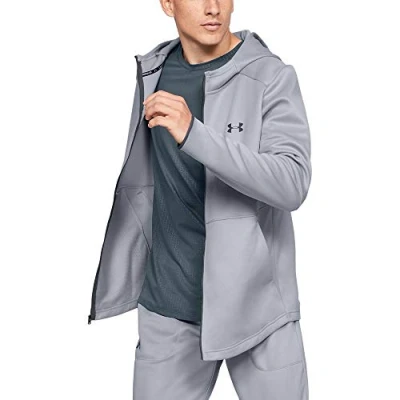 Image of Under Armour Men Mk1 Warmup Fz Hoodie Warm Up Top Mod Gray//Pitch Gray (011), Small