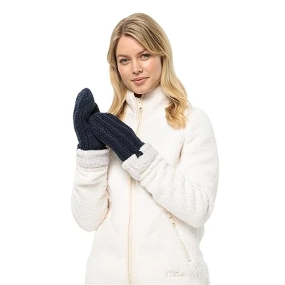 Image of Jack Wolfskin Women&#039;s Highloft Knit Mitten W Glove, Night Blue, M