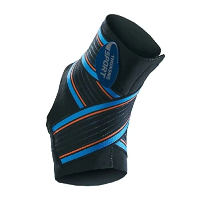 Image of THUASNE Sport Strapping Ankle Support Uniform Ligament Mild Sprain, Unstable Index 4/5 CE Medical Device (Size Large: Circumference 25 28 cm)