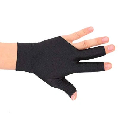 Image of SolUptanisu Snooker Billiards Pool Gloves Left 3 Fingers Glove Cue Spandex Hand Billiard Accessories for Men Women