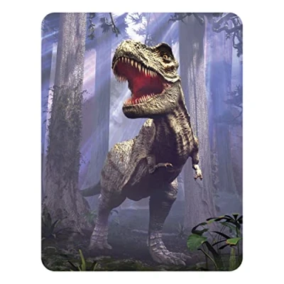 Image of Deluxebase 3D LiveLife Magnet T Rex Scene from Lenticular Dinosaur Fridge Magnet. Magnetic decor for kids and adults with artwork licensed renowned artist, David Penfound