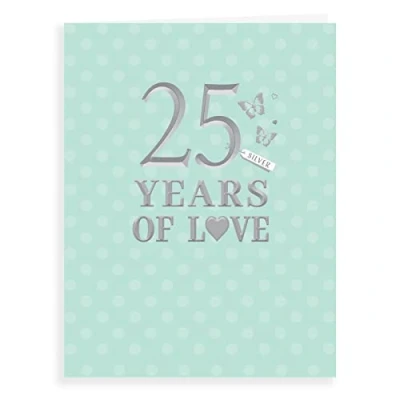 Image of Avant Garde Studios Classic Anniversary Card Silver 8 x 6 inches