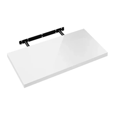 Image of eSituro Floating Shelf, Wall White High Gloss Mounted Storage Shelf for Bedroom/Living Room/Kitchen/Bathroom/Hallway, W40xD22.9xT3.8 cm