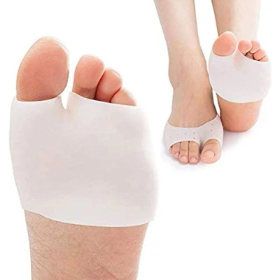 Image of PEDIMEND Breathable &amp; Soft Gel Half Toe Sleeve Metatarsal Pads Silicone Feet Support Pad for Morton&#039;s Neuroma Metatarsalgia Prevent Calluses and Blisters Foot Care (1PAIR 2PCS)