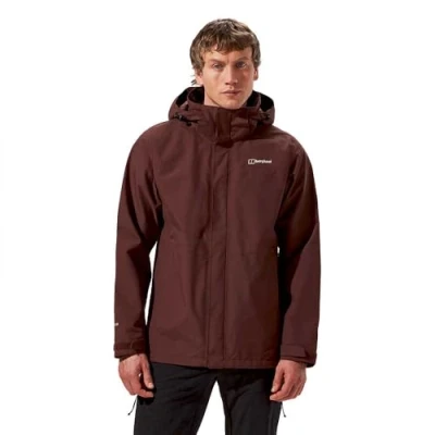 Image of Berghaus Men&#039;s Hillwalker Interactive Gore Tex Waterproof Shell Jacket Breathable Durable Coat, Cedar Brown, 3XL