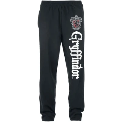 Image of Harry Potter Gryffindor Crest Men&#039;s Tracksuit Bottoms Black Fan Merchandise Films Hogwarts, black, S