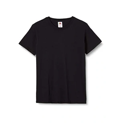 Image of Fruit of the Loom Men&#039;s Heavy T Shirt, Black, XXX Large