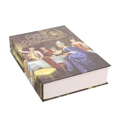 Image of Secret Book Safe Box with Lock Cash in Dictionary Hidden Key Anti Theft Money Cabinet Storage
