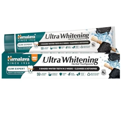 Image of Himalaya Ultra Whitening Toothpaste Herbal Formulation with Activated Coconut Charcoal &amp; Black Seed Oil 75 ml