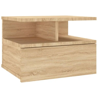 Image of vidaXL Floating Nightstand Sonoma Oak 40x31x27cm Engineered Wood