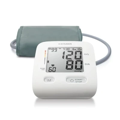 Image of Citizen Automated Digital Blood Pressure Monitor for Upper Arm Large Display with Irregular Heartbeat, Hypertension and Body Movement Indicators, Wide Range Cuff Home Use Battery Powered
