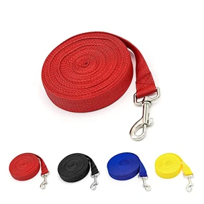 Image of Dog Training lead Leash Extra Long Line, 5m Nylon for Large, Medium &amp; Small Dogs Great Pet Recall Obedience, Running, Camping, Backyard Strong with Metal Component (Red)