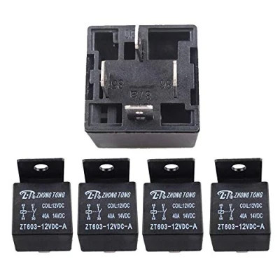 Image of Mintice 5 X Car Vehicle Automotive Truck Motor 12V Volt DC 40A AMP Relay 4Pin SPST