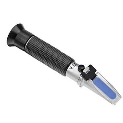 Image of HHTEC refractometer Brix 0 18% double precision sugar hand for fruit, juice, vegetables, syrup, cooling lubricants and cutting oil