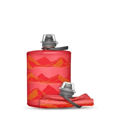 Image of HydraPak Stow Collapsible Backpacking Water Bottle (500ml) BPA Free, Ultra Light, Spill Proof Twist Cap MTN Redwood