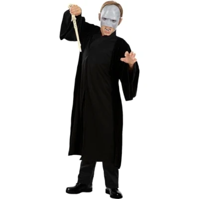 Image of Funidelia Voldemort Costume Harry Potter for boy, Wizards, Hogwarts Costumes kids, accessory fancy dress &amp; props Halloween, carnival parties Size 7 12 years Black