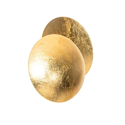 Image of Qazqa Modern Wall Lamp I Light Gold Sunrise Suitable for LED G9 1 Steel Living Room Kitchen Bedroom